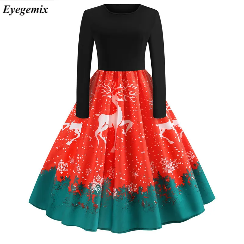 Женское облегающее платье-миди с принтом Деда Мороза | Женская одежда