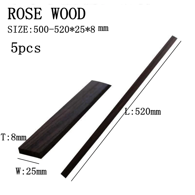 5pc ROSE 520-25-8 5 шт. эбеновая роза дерево гитара шеи жесткость гитары ферменная высокого качества рычаг регулировки гитарные аксессуары - Цвет: 5pc ROSE 520-25-8