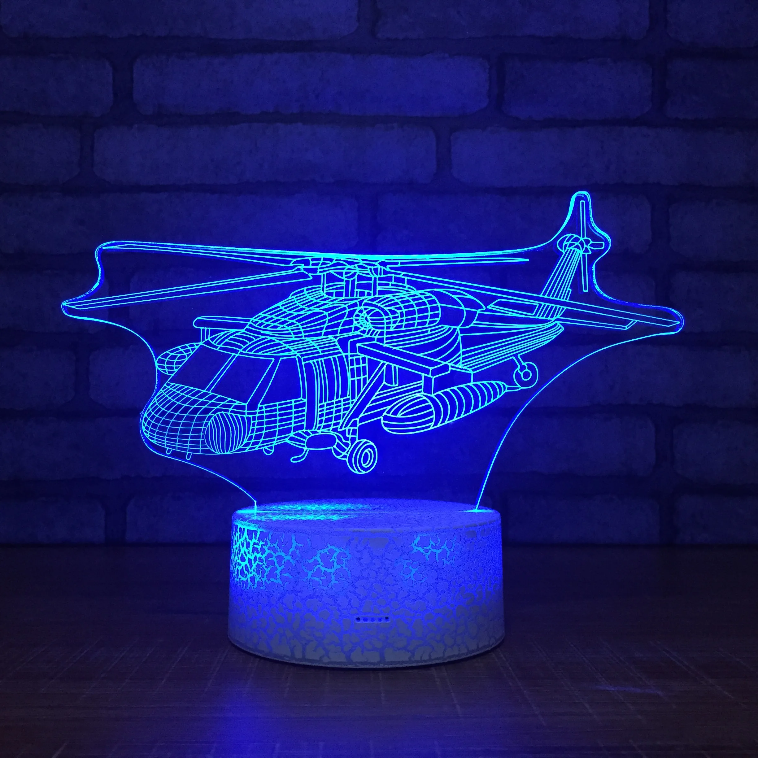 3D светодиодный ночсветильник 7 цветов с дистанционным управлением USB настольная