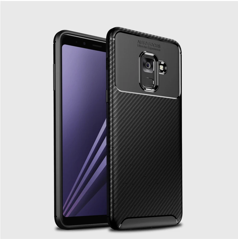 Чехол для телефона samsung Galaxy A8() противоударный 3D Дракон Мягкая силиконовая задняя крышка для samsung A8 A530F чехол A8 Plus A730F - Цвет: Black-Carbon fiber
