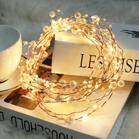 faux pearl shape plastic led battery operated decorative light for dorm