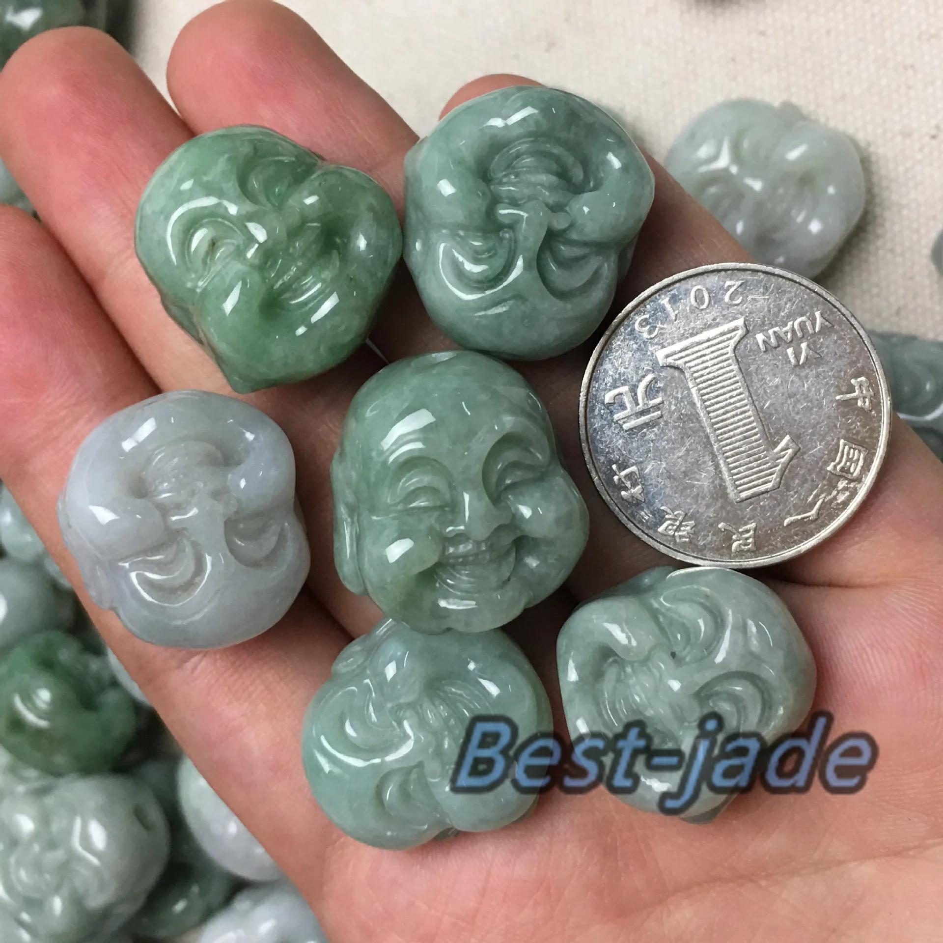 Оптовая продажа голова Будды натуральный сорт нефритовые бусины Бирма ЖАДЕИТ baed