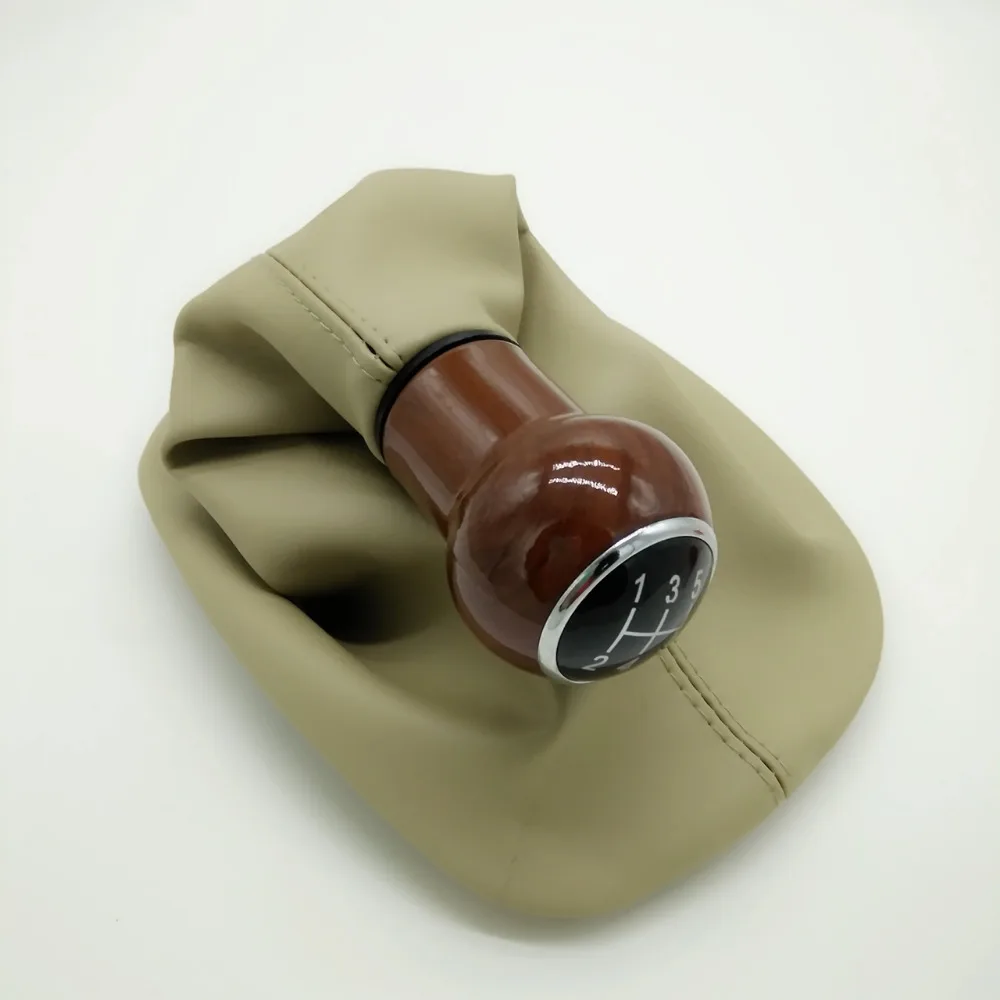 SKTOO бежевый 5 скоростей передач деревянная ручка переключения Gaitor Boot для VW Passat B5