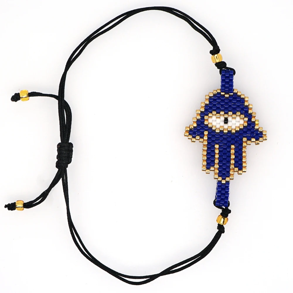 

Go2boho Hamsa Hand Bracelet For Women Friendship Beading Woven Jewelry Fashion Turkish Evil Eye Jewellery 2020 Miyuki Bracelets