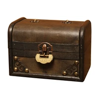 european style antique wooden box with lock code storage box wooden jewelry box treasure chest wooden box