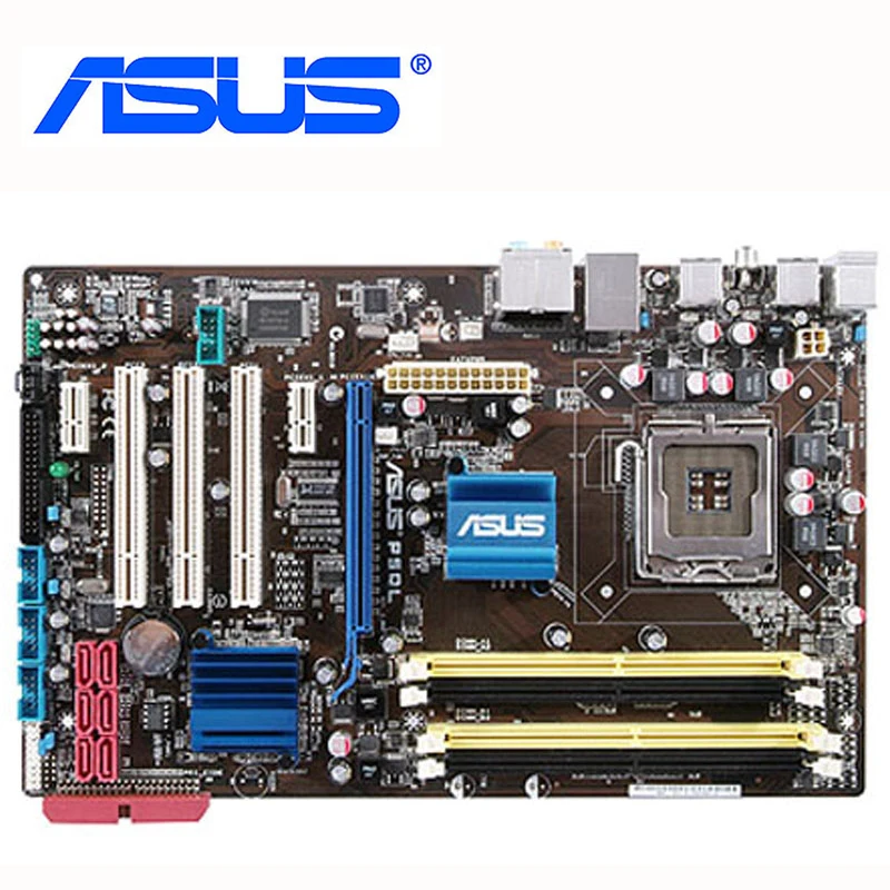 LGA 775 ASUS P5QL Motherboard DDR2 16GB For Intel P43 P5QL Desktop Mainboard ATX Systemboard PCI-E X16 SATA II USB2.0 Used