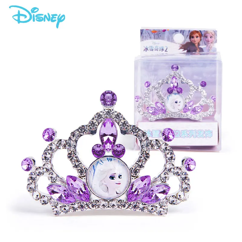 

Disney Frozen Princess Crown Sofia Ariel Anna Elsa Crown Heart Jewel Hair Accessories Toys Girls Makeup Pretend Play Makeup Toys