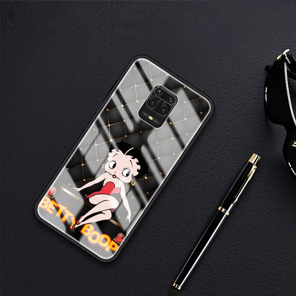 

Sexy Betty Boop Phone Case for Xiaomi Redmi Note 9S 8 9 8T 7 9C Coque for Mi 10T Pro 9T 10 Lite Tempered Glass Cover
