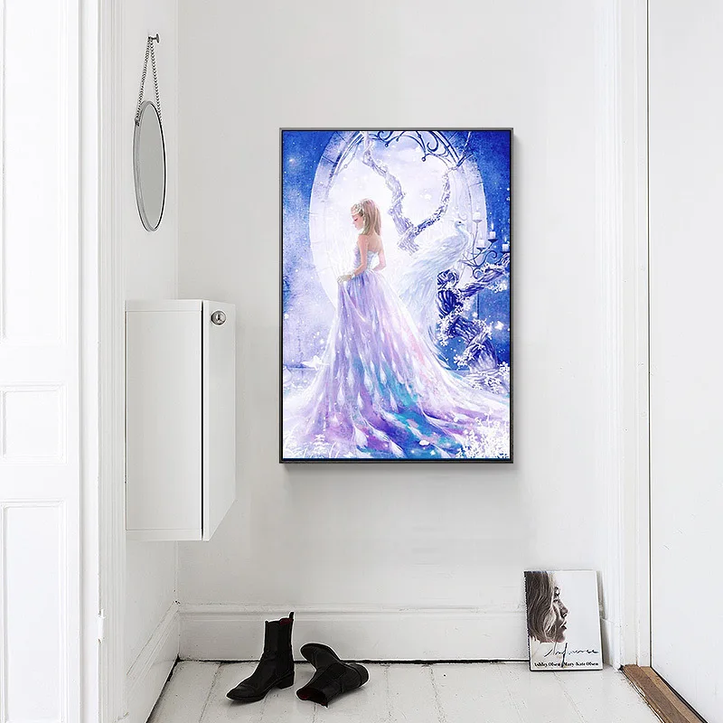 55*78 см Алмазная картина для девочек сделай сам Павлин Принцесса полная дрель