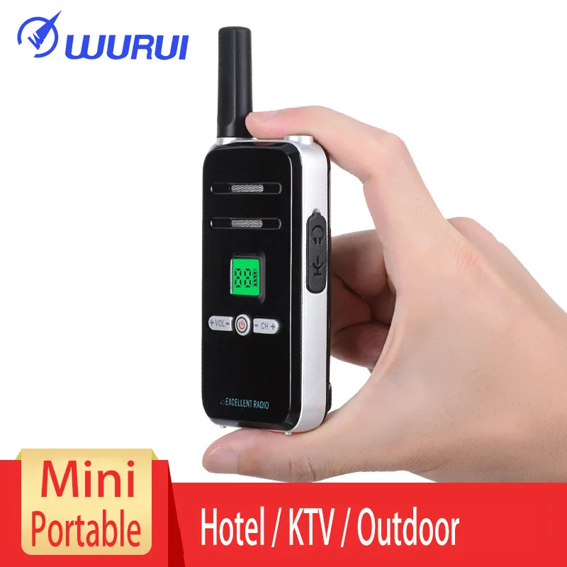 Black 2 шт. портативная рация uhf с дальним диапазоном двухстороннее радио Wurui Q7 рация профессиональная Портативная радиостанция 10 км - Цвет: Black
