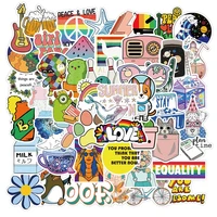 50pcs new pretty cartoon lovely graffiti stickers gift for kawaii girl diy stationery phone laptop bicycle guitar decal sticker