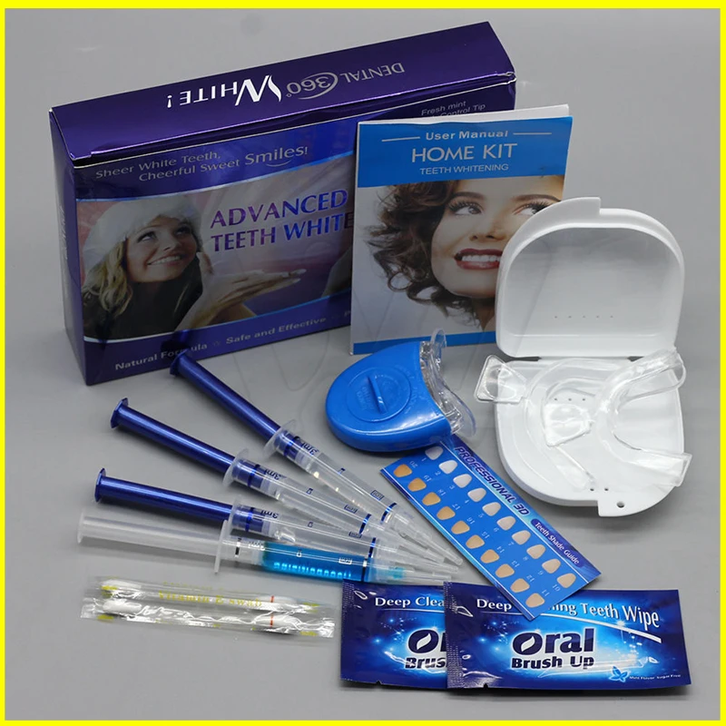 Professional Teeth Whitening Kit 4 Gel 2 Strips 1 LED White Tooth Bleach Blanchiment Dent Tanden Bleken Blanqueador Dental Care | Красота и