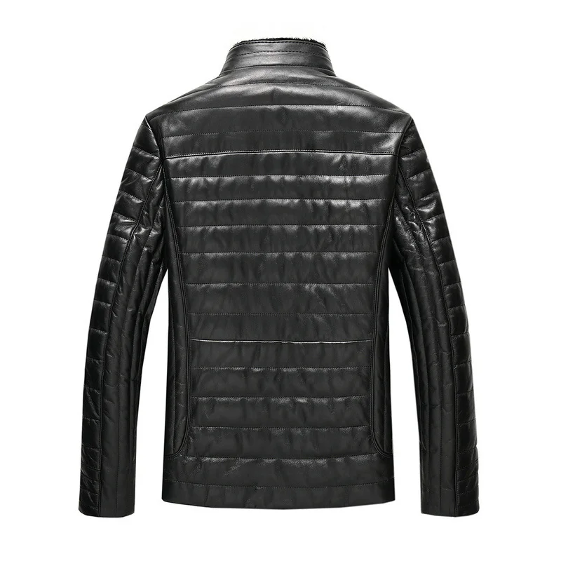 Мужская куртка из 100% натуральной кожи зимняя овчины большого размера мужская