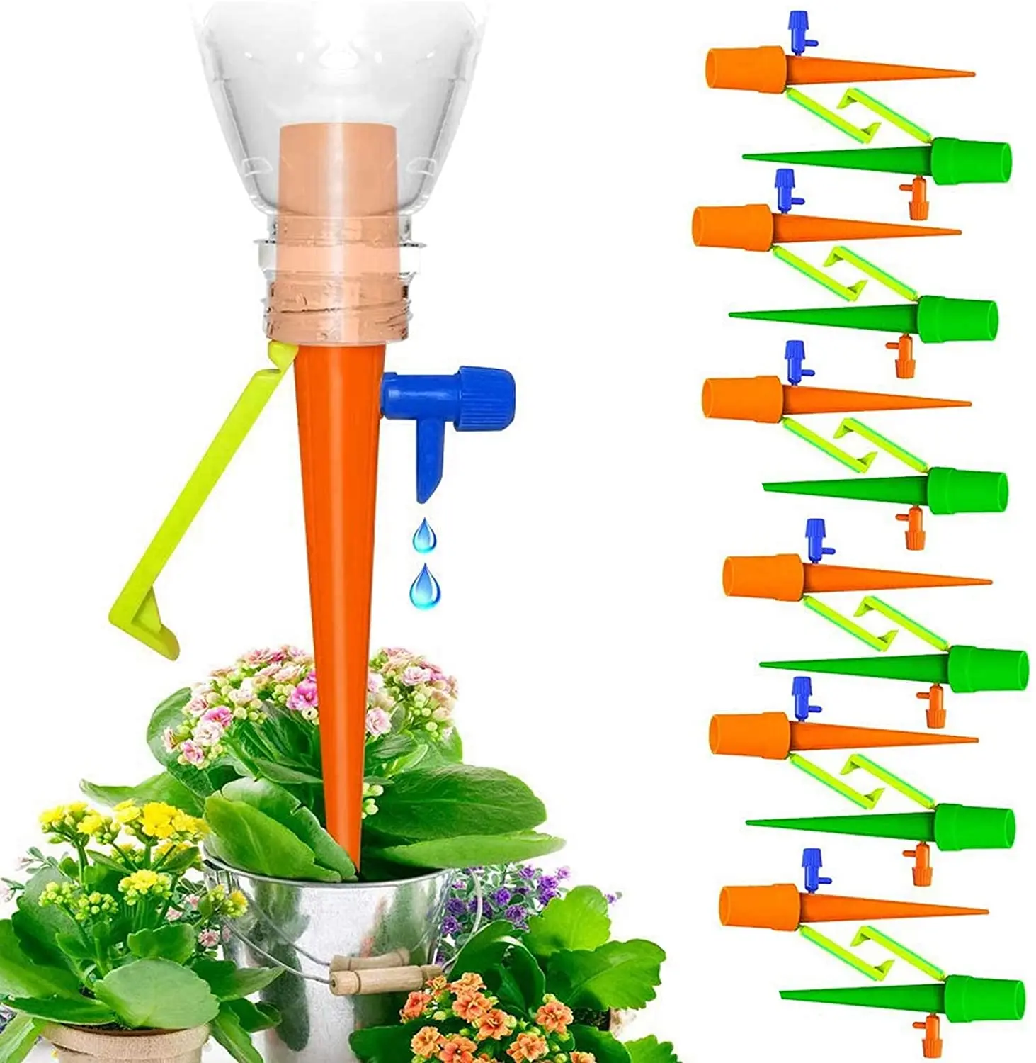 

Устройство для полива растений, 12 шт., автоматические шипы для самополива растений, система полива растений, регулирующий клапан, переключа...