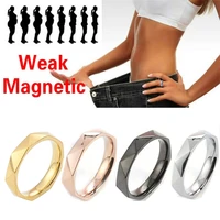 2021 new fashion magnetic therapy lose weight ring jewelry ring health keep slim stylish metal touch acupoint health care ring