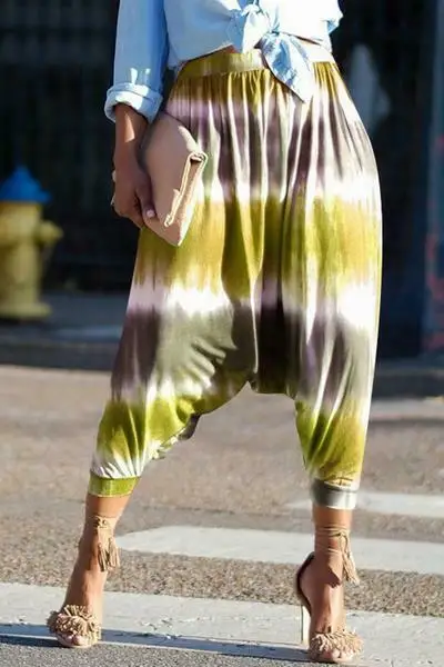 Летние женские брюки-шаровары в стиле хип-хоп | Женская одежда