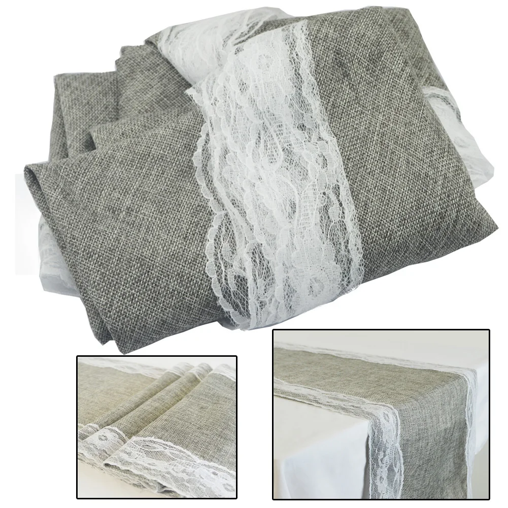 Кружевные скатерти из натурального имитации льна свадебное украшение для стола