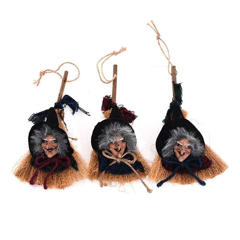 

Newest Halloween Decoration Supplies Witch Broom Pendant String Lights String Lights Party Kindergarten Ornaments Arrangement