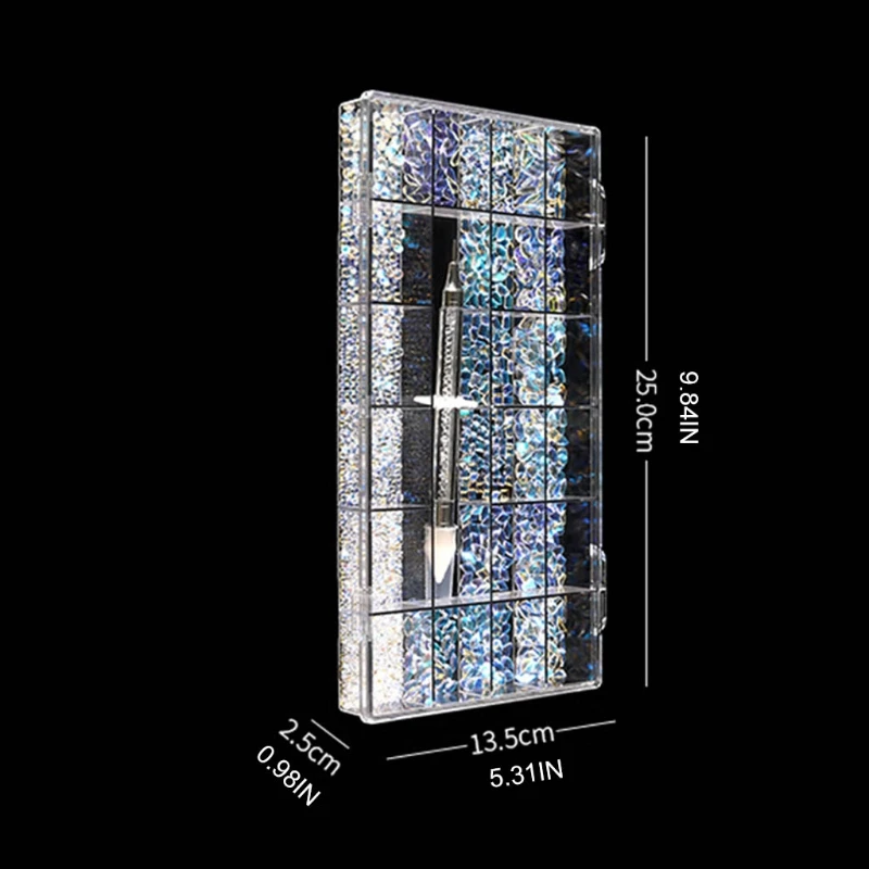 

21 Grids/Box Multi Shapes Glass Professional Nail Art Decorations DIY Nails Craft Kit with Rhinestones Picker