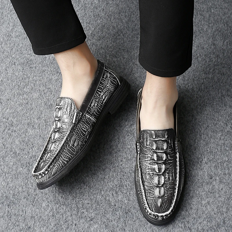 Men Casual Shoes loafers Genuine Leather Male moccasins Espadrilles Fashion Flats Slip On Driving Sneakers Mocassin Homme | Обувь