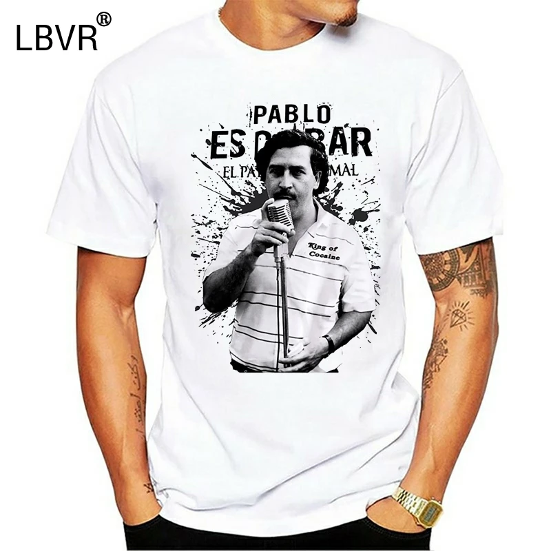 Новинка 2019 летняя мужская футболка с принтом Пабло Escobar Medellin хлопковая Футболка