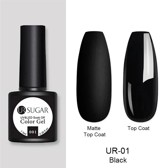 Ur Sugar 7,5 мл термальный Гель-лак матовый температурный меняющий цвет замачиваемый УФ-гель маникюрный лак для дизайна ногтей эмалевое покрытие - Цвет: matte1