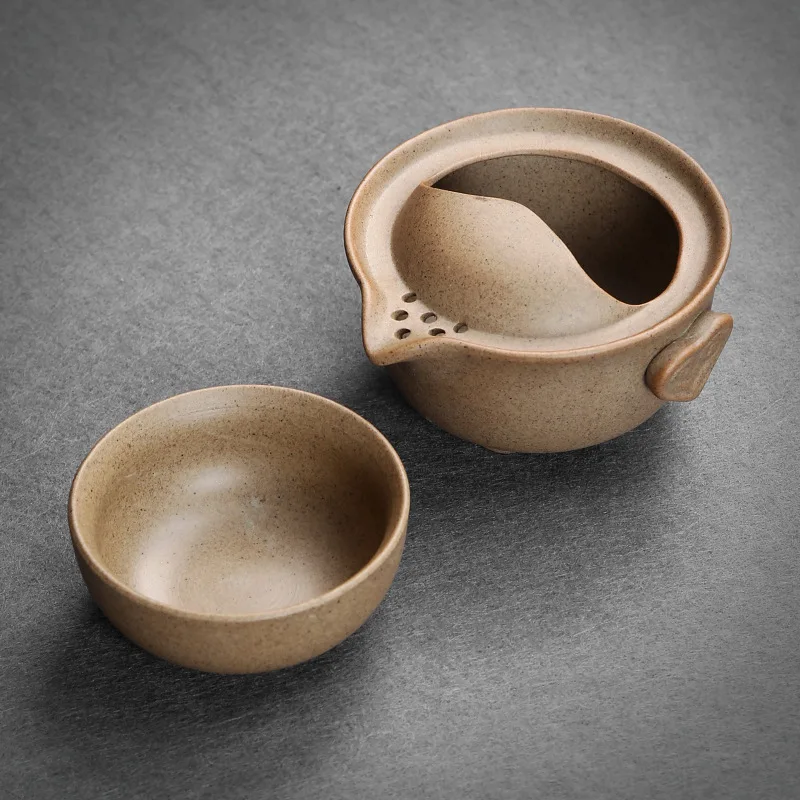 Керамическая чайная чашка набор портативная дорожная посуда кунг-фу 1 чайник