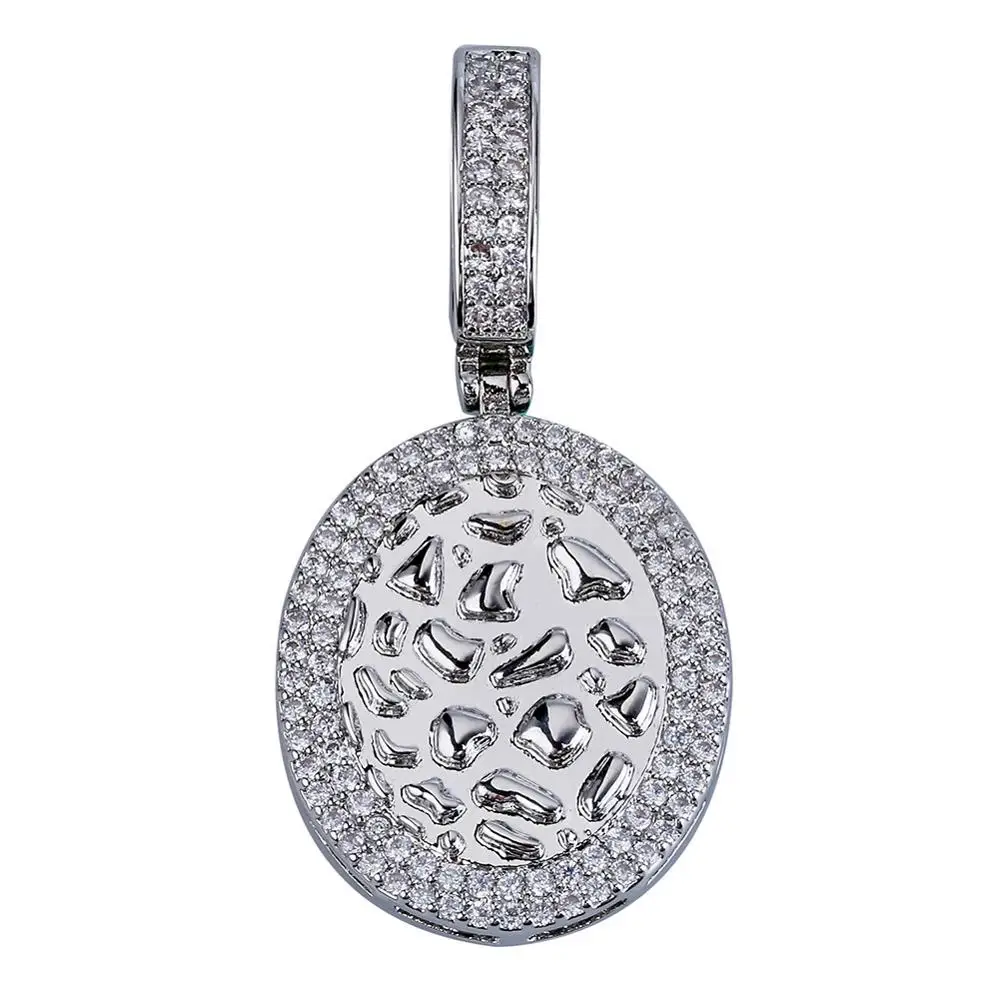 Цепочка мужская круглая с фианитами украшение в стиле хип хоп рэпера