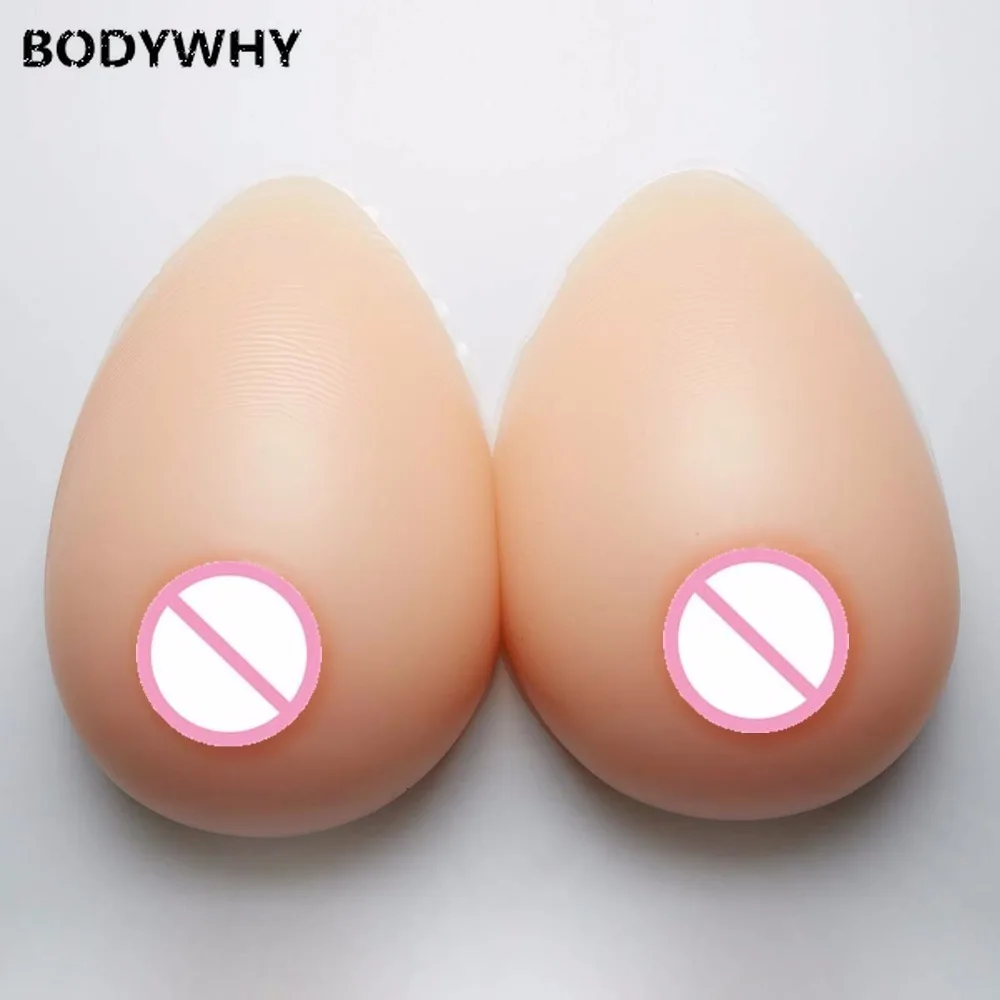 Women 1000g/pair Adhisive False Silicone Breast Form with Stick Boobs Tits for Shemale Drag Queen Aritificial Chest Vagina D Cup