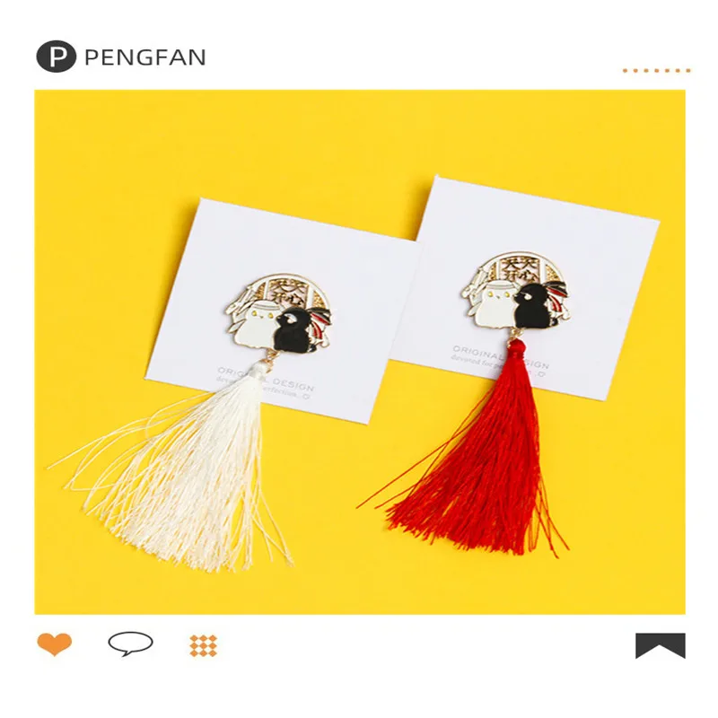 

Anime Modaozushi Brooch Chen Qingling Xiao Zhan Wang Yibo Cute Cartoon Rabbit Windmill Couple Ins Accessories Tassel Decoration