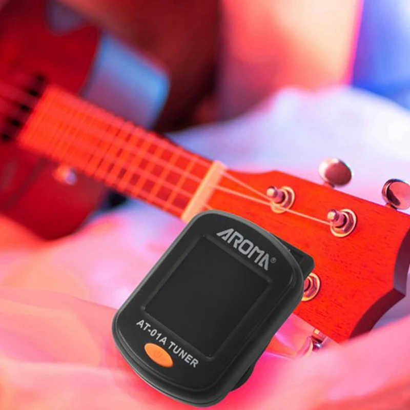 

AROMA UHF Guitar Wireless System Transmitter Receiver Built-in Rechargeable and Aroma At-01A Guitar Display