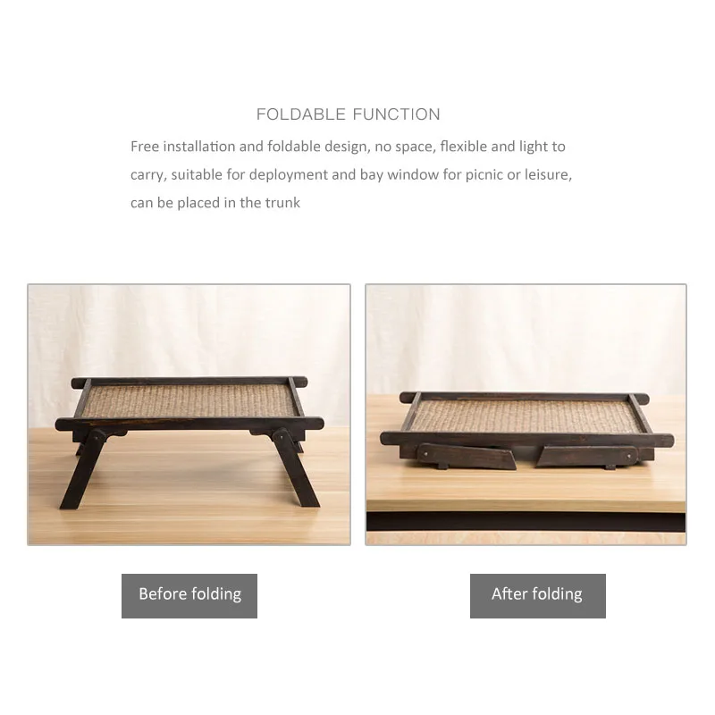 Японский бытовой складной низкий стол эркер маленький чайный столик татами