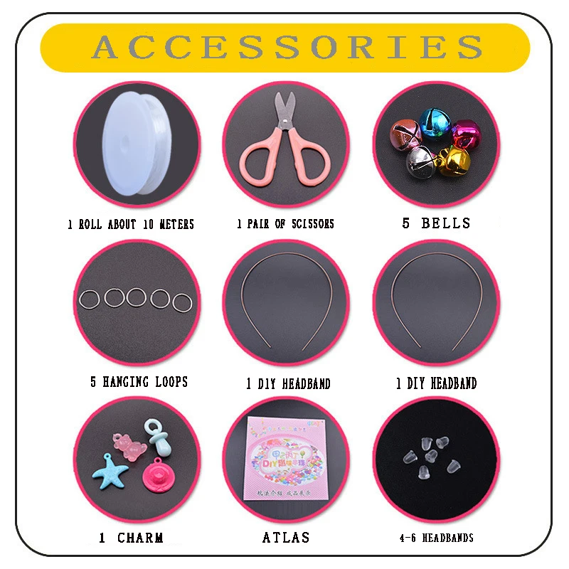 

Kit for Make Bracelets Beads Toys for Children DIY 24 Grid Handmade Making Puzzles Beads for Girls Kit Girls Toys for 3 5 7 9 11