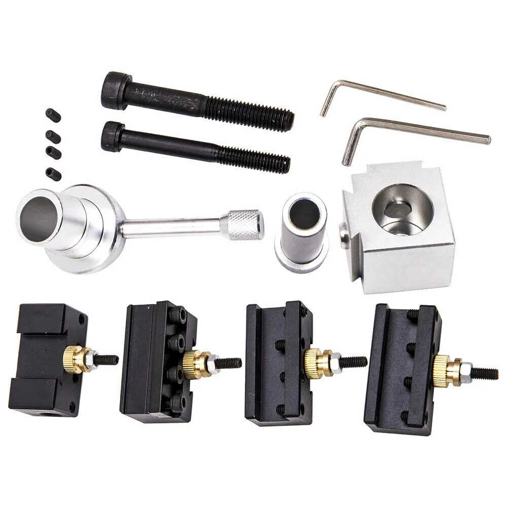 Tool Post Holder Aluminum Alloy Quick Change Tool Post Mini Lathe Tool Post And Holder Kit Lathe Accessary