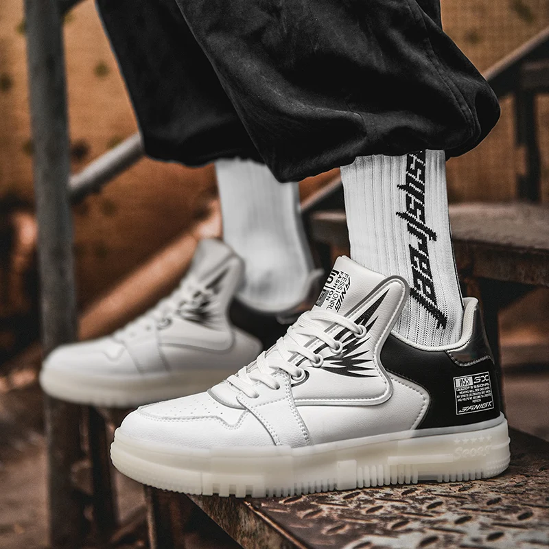 

Explosive thick-soled high-top canvas shoes men's casual shoes wear-resistant non-slip basketball shoes factory direct sales