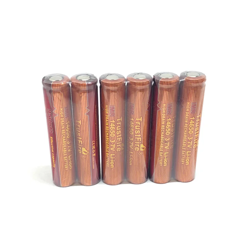 

10pcs/lot TrustFire IMR 14650 3.7V 950mah Li-ion High Drain Rechargable Battery Lithium Batteries For electronic cigarettes
