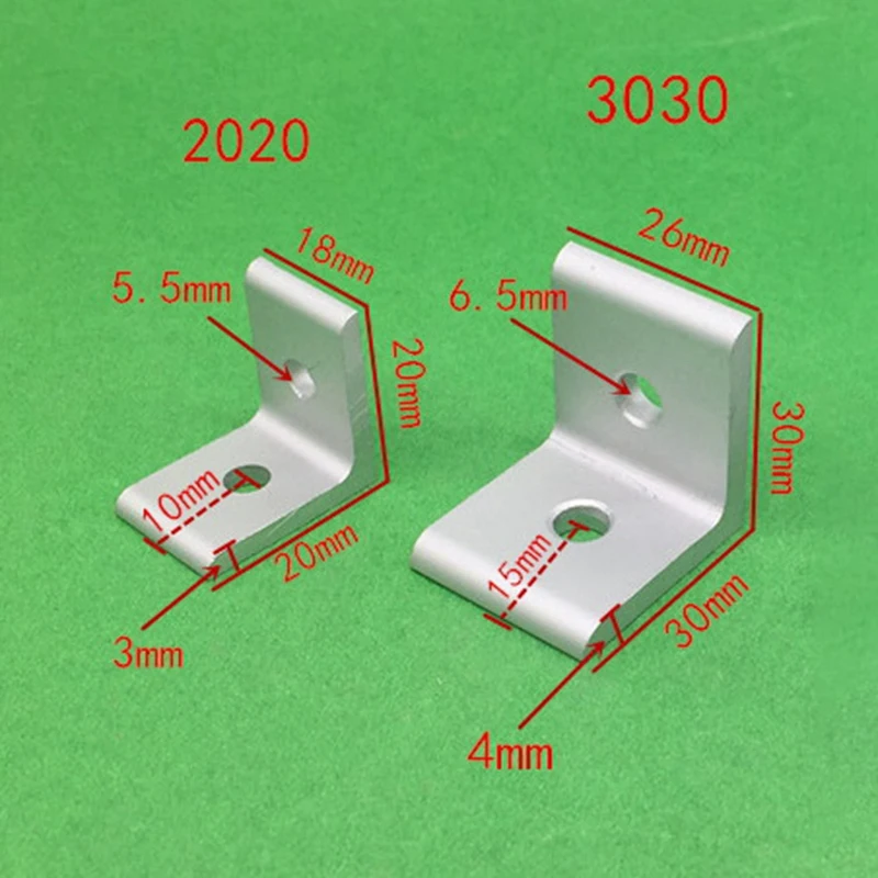 Угловой Кронштейн L соединительный угловой кронштейн для алюминиевого профиля 4