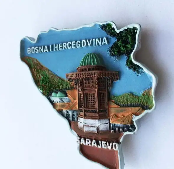 Мечеть гежусереберга в Сараево, столица Боснии и Аравии, 3D Декоративные сувениры на холодильник из смолы