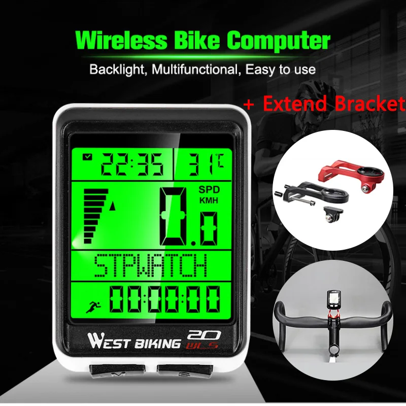 

LED Bicycle Computer Bike Speedometer 5 Language Wireless MTB Bike Odometer Waterproof Cycling Bicycle Speedometer Accessories