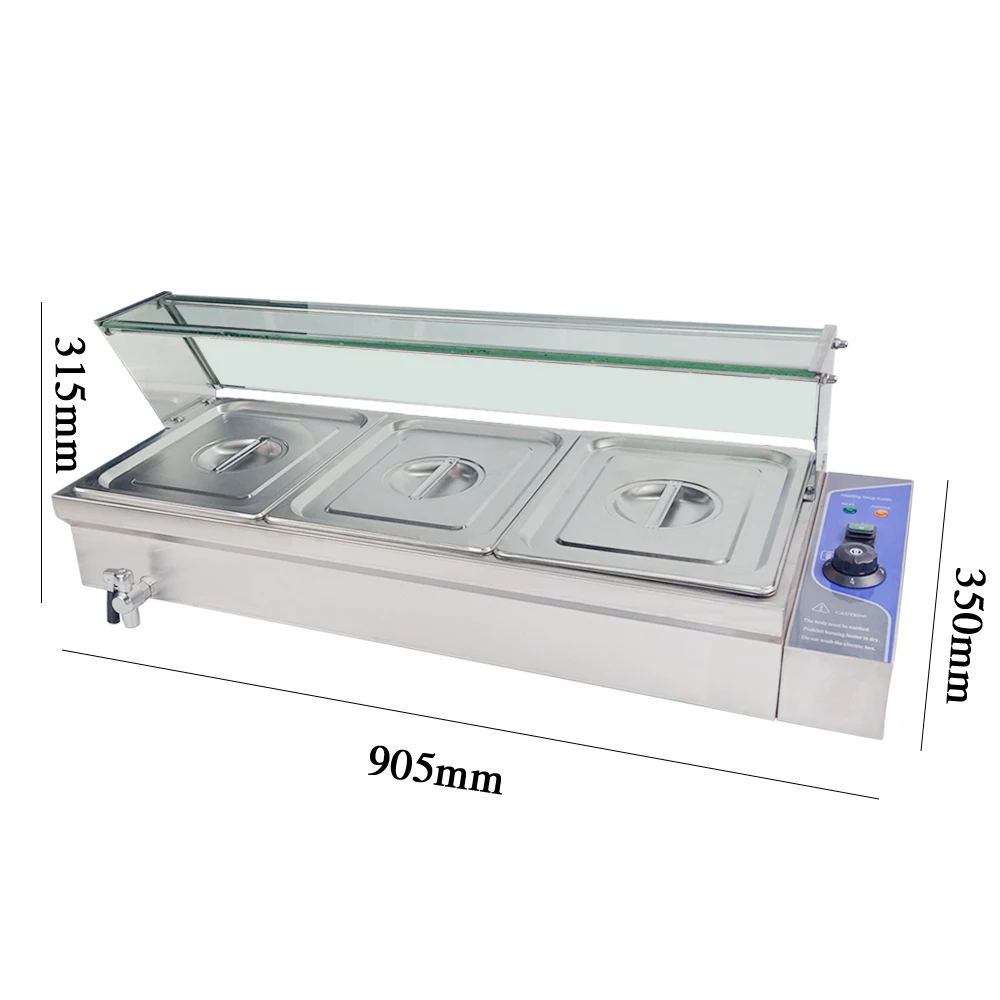 Ресторан Электрический bain marie буфет еда теплее контейнер для общественного