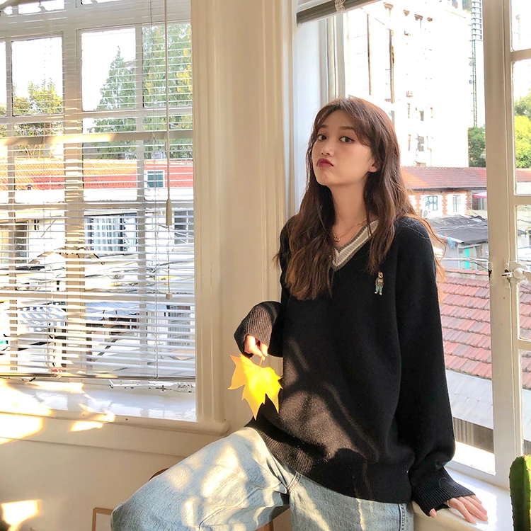 

3 colors 2020 Autumn Winter Women Pullovers And Sweaters Jumper preppy style rabbit fur soft Warm Female knitted Sweater