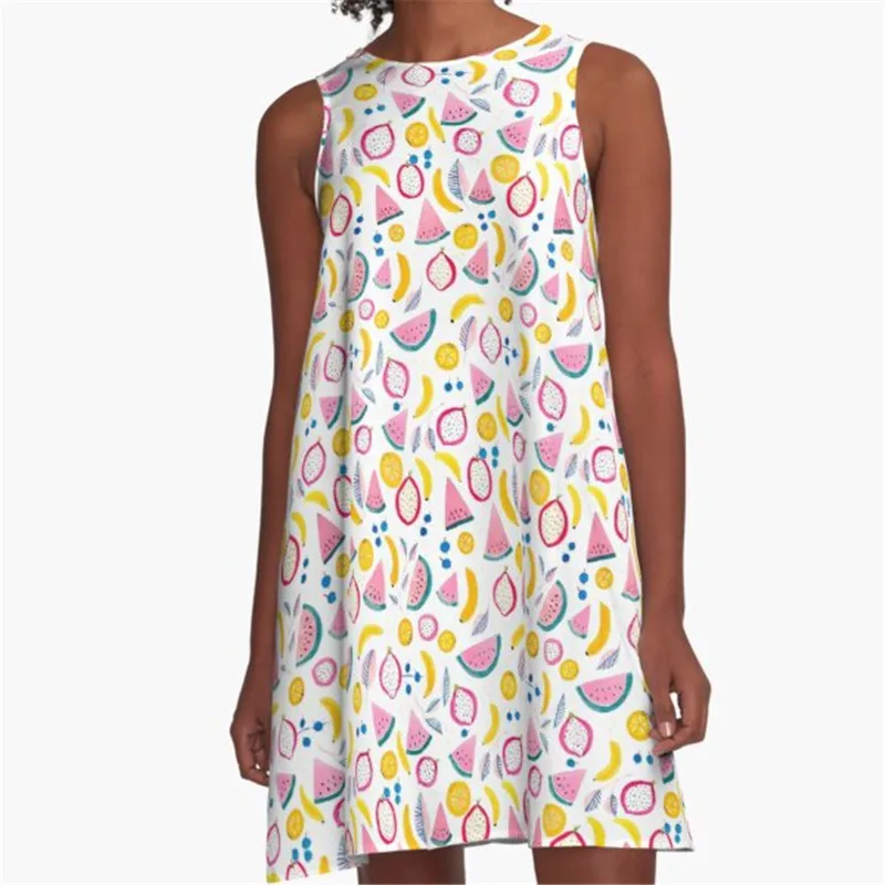 

Fashion Women summer dresses funny animals Printed A-Line Boho Dress for women harajuku Sexy ladies mini short beach dress