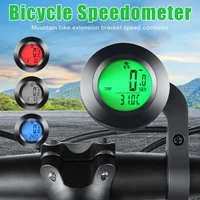 bicycle speed meter three color digital english wireless waterproof round luminous speed measurement odometer bike accessories