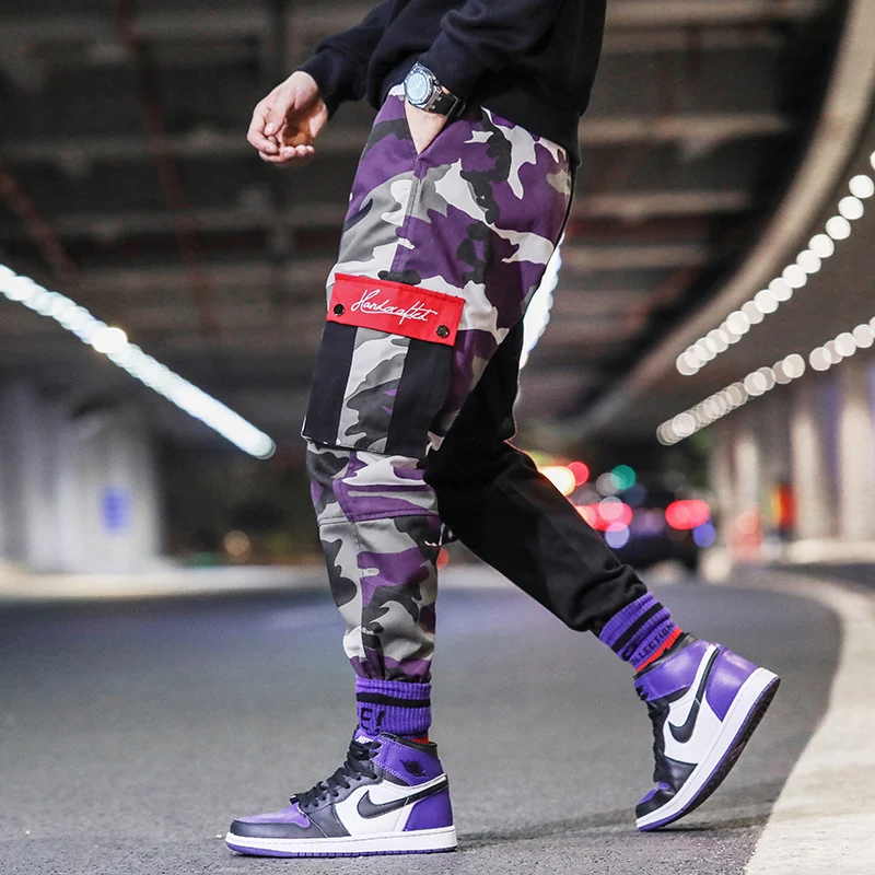 Джинсы мужские свободного покроя модные брюки-карго с большими карманами в стиле