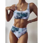 Купальник женский из двух предметов, пикантный бикини, бразильский комплект для плавания с бюстгальтером пуш-ап, пляжная одежда для купания