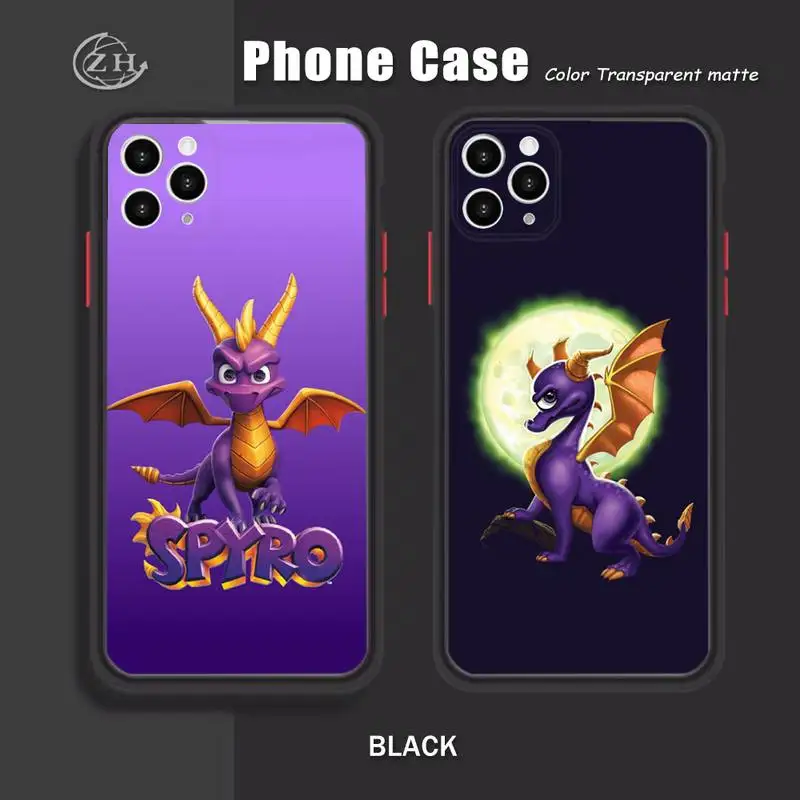 

SpyroES Phone Case Carcase Funda For Iphone Xr X Xs 6 7 8 11 12 Mini Plus Pro Max Case Mobile Shell Matte