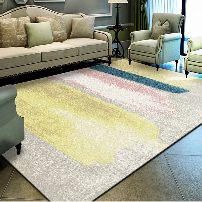 Large Big Area Rugs Modern Polyester Soft Carpets For Living Room Bedroom Metal Style Home Carpet Floor Door Mat Alfombra | Дом и сад