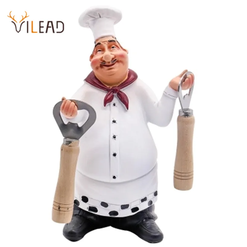 Статуэтка шеф повара VILEAD 23 см 21 27 из смолы открывалка для бутылок доска сообщений
