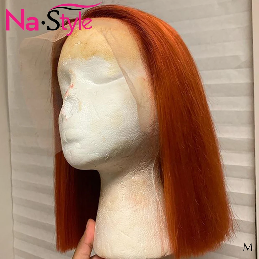 Парик на сетке оранжевый имбирный парик для черных женщин предварительно