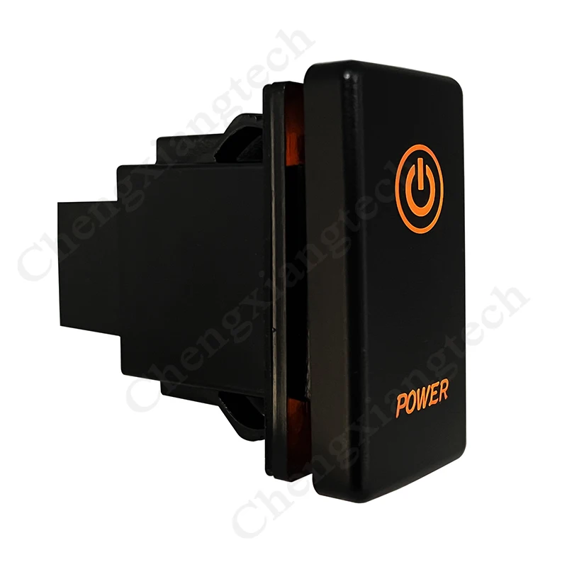 

Оранжевый Светодиодный выключатель питания автомобиля, 12 В, 24 В постоянного тока, водонепроницаемый комплект соединителей для проводов IP65